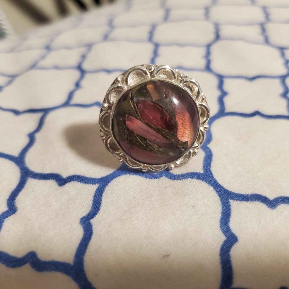 925 Silver Semi-precious Stones Handmade Ring